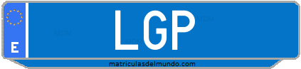 Matrícula de taxi LGP