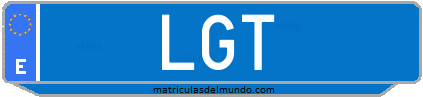 Matrícula de taxi LGT