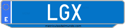 Matrícula de taxi LGX