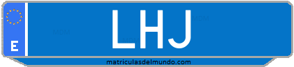 Matrícula de taxi LHJ