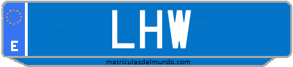 Matrícula de taxi LHW