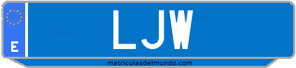 Matrícula de taxi LJW