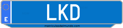 Matrícula de taxi LKD