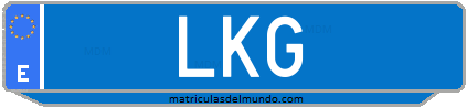 Matrícula de taxi LKG