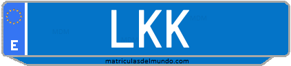 Matrícula de taxi LKK