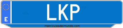 Matrícula de taxi LKP