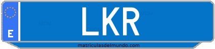 Matrícula de taxi LKR