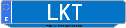 Matrícula de taxi LKT