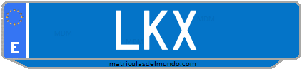 Matrícula de taxi LKX