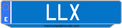 Matrícula de taxi LLX