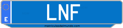 Matrícula de taxi LNF