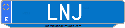 Matrícula de taxi LNJ