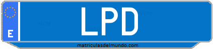 Matrícula de taxi LPD