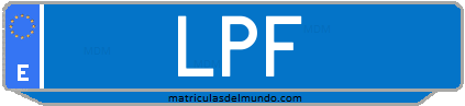 Matrícula de taxi LPF