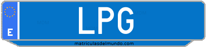 Matrícula de taxi LPG