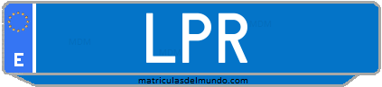 Matrícula de taxi LPR