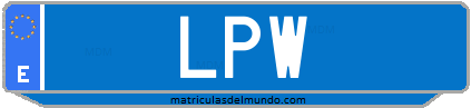 Matrícula de taxi LPW