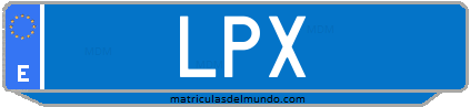 Matrícula de taxi LPX