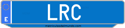 Matrícula de taxi LRC