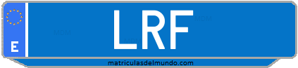 Matrícula de taxi LRF