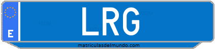 Matrícula de taxi LRG