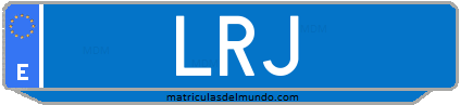 Matrícula de taxi LRJ