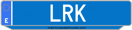 Matrícula de taxi LRK