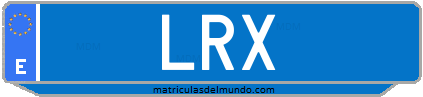 Matrícula de taxi LRX