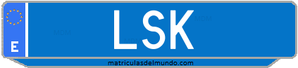 Matrícula de taxi LSK