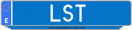 Matrícula de taxi LST