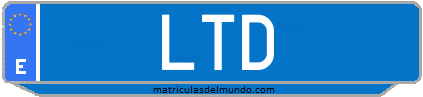 Matrícula de taxi LTD