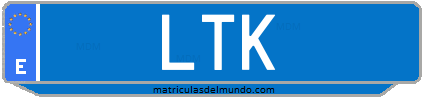 Matrícula de taxi LTK