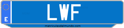 Matrícula de taxi LWF