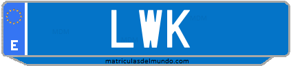 Matrícula de taxi LWK