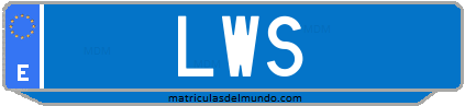 Matrícula de taxi LWS