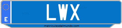 Matrícula de taxi LWX
