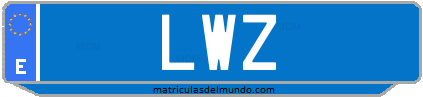 Matrícula de taxi LWZ