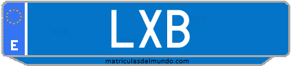 Matrícula de taxi LXB
