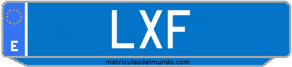 Matrícula de taxi LXF