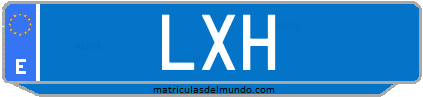 Matrícula de taxi LXH