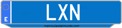 Matrícula de taxi LXN