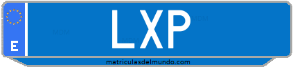 Matrícula de taxi LXP