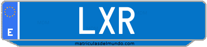 Matrícula de taxi LXR