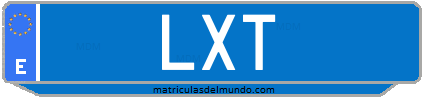 Matrícula de taxi LXT