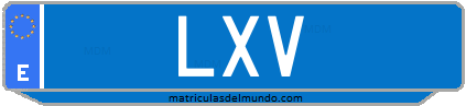 Matrícula de taxi LXV