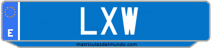Matrícula de taxi LXW