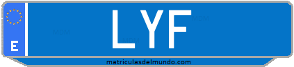 Matrícula de taxi LYF