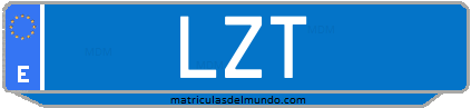 Matrícula de taxi LZT