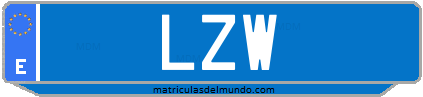 Matrícula de taxi LZW