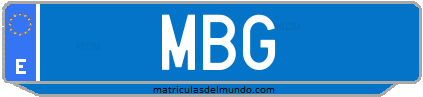 Matrícula de taxi MBG